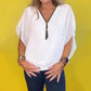 🔥Low-Priced Hot Sellers🩷Women's Chiffon Zip-up Neck Casual Top