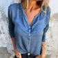 🔥Limited Time 46% OFF🔥Women’s Trendy Solid Color V Neck Long Sleeve Top