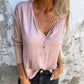 🔥Limited Time 46% OFF🔥Women’s Trendy Solid Color V Neck Long Sleeve Top