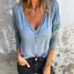 🔥Limited Time 46% OFF🔥Women’s Trendy Solid Color V Neck Long Sleeve Top