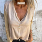 🔥Limited Time 46% OFF🔥Women’s Trendy Solid Color V Neck Long Sleeve Top
