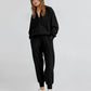 🔥Hot Sale-50% OFF💕Womens 2 Piece Long Sleeve Half Zip Pullover Fall Tracksuit Sweatsuits Set