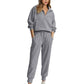 🔥Hot Sale-50% OFF💕Womens 2 Piece Long Sleeve Half Zip Pullover Fall Tracksuit Sweatsuits Set