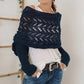 Women’s Knitted Cable Wrap with Double Sleeves