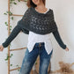 Women’s Knitted Cable Wrap with Double Sleeves