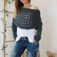Women’s Knitted Cable Wrap with Double Sleeves