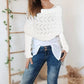 Women’s Knitted Cable Wrap with Double Sleeves