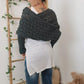 Women’s Knitted Cable Wrap with Double Sleeves