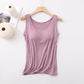 💛Hot Sale 50% OFF💛Women's Classic Solid Colour Built-in Bra Tank Top