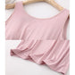 💛Hot Sale 50% OFF💛Women's Classic Solid Colour Built-in Bra Tank Top