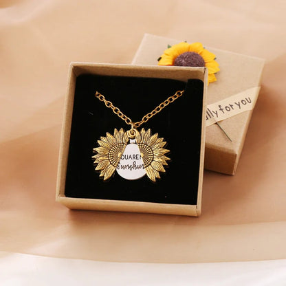 Girasol "You Are My Sunshine" necklace with storage bag