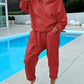 💖Limited Sale 50% OFF💖Women's Two-Piece Solid Color Hooded Sweatshirt Set
