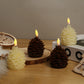 🌲🔥Flameless LED Pine Cone Candles for Holiday Decor
