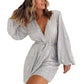🔥Early Black Friday Sale:49% OFF🔥Sequined Long-Sleeve One-Piece Shorts Set