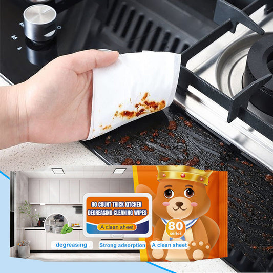 🔥Last Day Sale 49%🔥80 Count Thick Kitchen Degreasing Cleaning Wipes👍👍