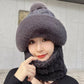 😍WINTER HOT SALE 49% OFF🥰 Women's Winter Warm Windproof Plush Scarf Hat