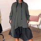 🔥Black Friday Sale 49% OFF🔥Women’s Trendy Casual Loose Fit Hooded Dress
