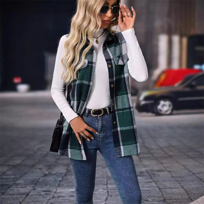 🔥Winter Hot Sale 49% Off 🎉Women’s Button-Down Plaid Vest🎉Free Shipping