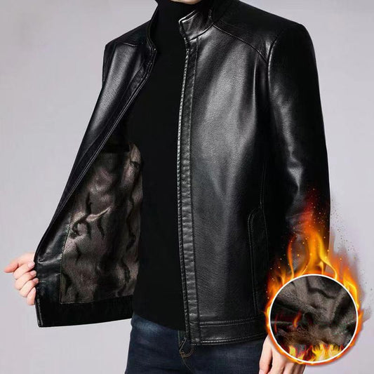 🔥Winter Hot Sale 49% Off🔥Men’s Warm Plush Lining Leather Jacket Coat - Gift for Him!