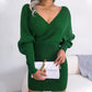 💃Last Day Sales - 49% OFF🎉Sexy Knit Mini Dress with Batwing Long Sleeves