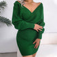 💃Last Day Sales - 49% OFF🎉Sexy Knit Mini Dress with Batwing Long Sleeves