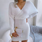 💃Last Day Sales - 49% OFF🎉Sexy Knit Mini Dress with Batwing Long Sleeves