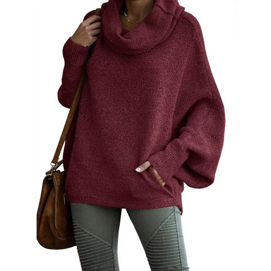 🌹Winter Hot Sale 49% OFF⏳Women's Batwing Cowl Neck Sweater with Pocket