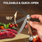 New Year Hot Sale 49% OFF🗡️Folding knife with wooden handle for work, hiking & camping⛺Buy 1 Get 1 Free