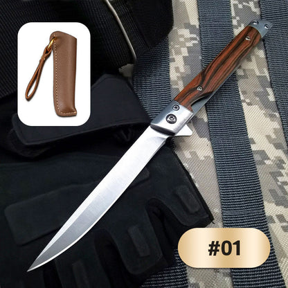 New Year Hot Sale 49% OFF🗡️Folding knife with wooden handle for work, hiking & camping⛺Buy 1 Get 1 Free