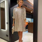 New Year Sales - 49% OFF🥰Sequin Tie Waist Mini Dress