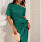 💖Christmas Sale-50% Off✨Women's Sequin Sparkly Glitter One Shoulder Ruched Bodycon Dress