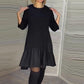 😍Loose Pleated Elegant Black Dress with Seven-pointed Sleeves🥰Buy 2 Free Shipping