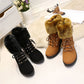 🔥Winter Hot Sale 49%OFF👢Women's Plush Zipper Chunky Heel Ankle Boots