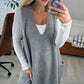 ⏰Limited Sale-50% OFF💖Women's Loose-Fit V-Neck Sweater Vest with Pockets