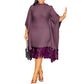 Hot Sale 49% Off🌹Women's Plus Size Sequin Fringe Midi Dress with Batwing Sleeves