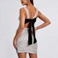 New Year Hot Sale - 49% OFF👗Stylish Sexy Sequins Backless Bowknot Dress
