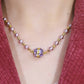 Valentine's Day Gift💘Elegant Imitation Pearl Necklace with Sparkling Magnetic Rhinestone Ball