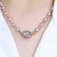 Valentine's Day Gift💘Elegant Imitation Pearl Necklace with Sparkling Magnetic Rhinestone Ball