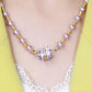 Valentine's Day Gift💘Elegant Imitation Pearl Necklace with Sparkling Magnetic Rhinestone Ball