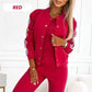 ❤️Limited Sale 50% OFF🌺Women's Three-piece Baseball Jacket And Pants Set