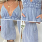 💌2025 New Arrival🩵Women's Deep V-Neck Denim Jumpsuit