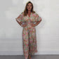 Women's V-Neck Printed Short-Sleeve Jumpsuits