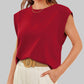 ⏰Limited Sale-50% OFF🎈Solid Color Round Neck Cap Sleeve Top