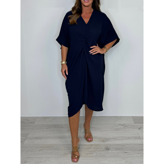 💥Hot Sale-50% Off💕Women's V-Neck Irregular Loose Dress
