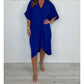 💥Hot Sale-50% Off💕Women's V-Neck Irregular Loose Dress