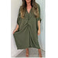 💥Hot Sale-50% Off💕Women's V-Neck Irregular Loose Dress