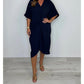 💥Hot Sale-50% Off💕Women's V-Neck Irregular Loose Dress