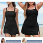 💥Summer Hot Sale🩱Women Vintage Tummy Control Two Piece Tankini Swimsuits