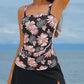 💥Summer Hot Sale🩱Women Vintage Tummy Control Two Piece Tankini Swimsuits