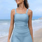 💥Summer Hot Sale🩱Women Vintage Tummy Control Two Piece Tankini Swimsuits